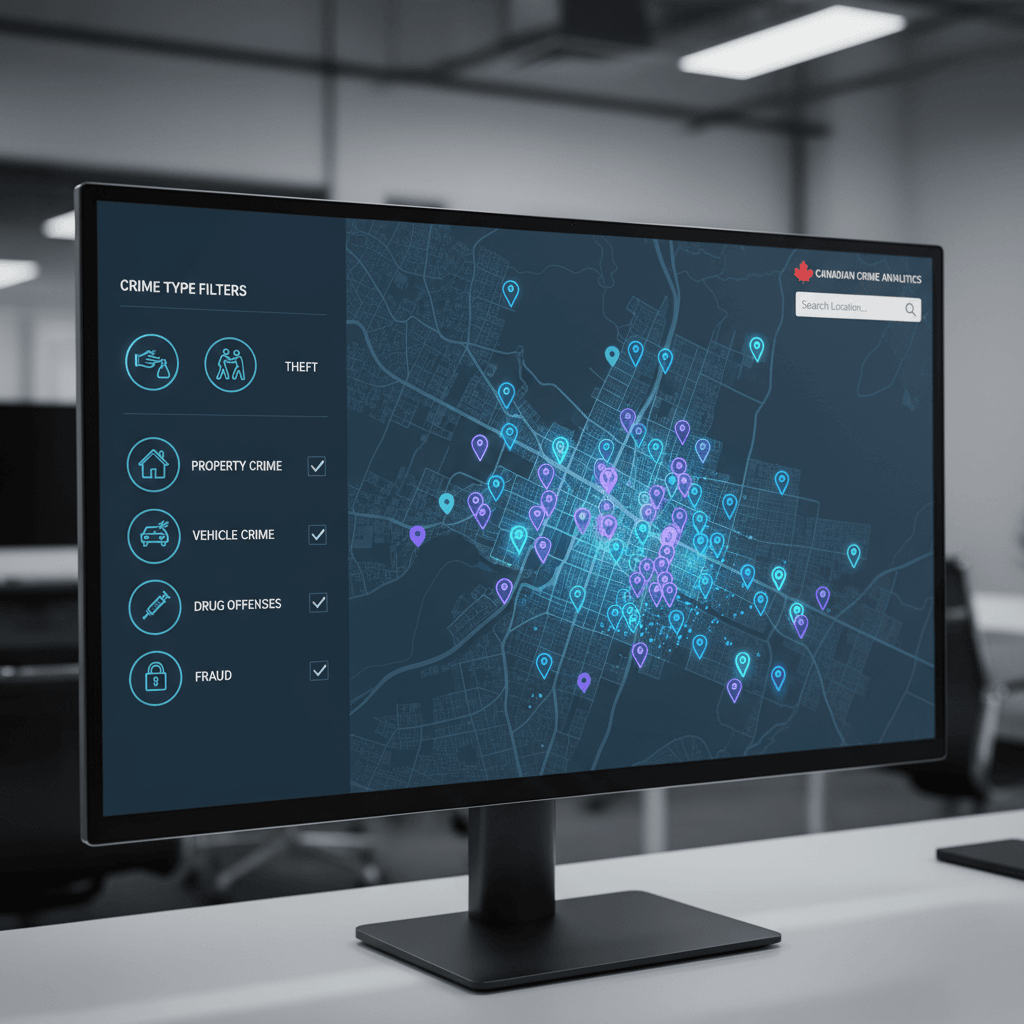 Preview of the Crime Map interface (example)