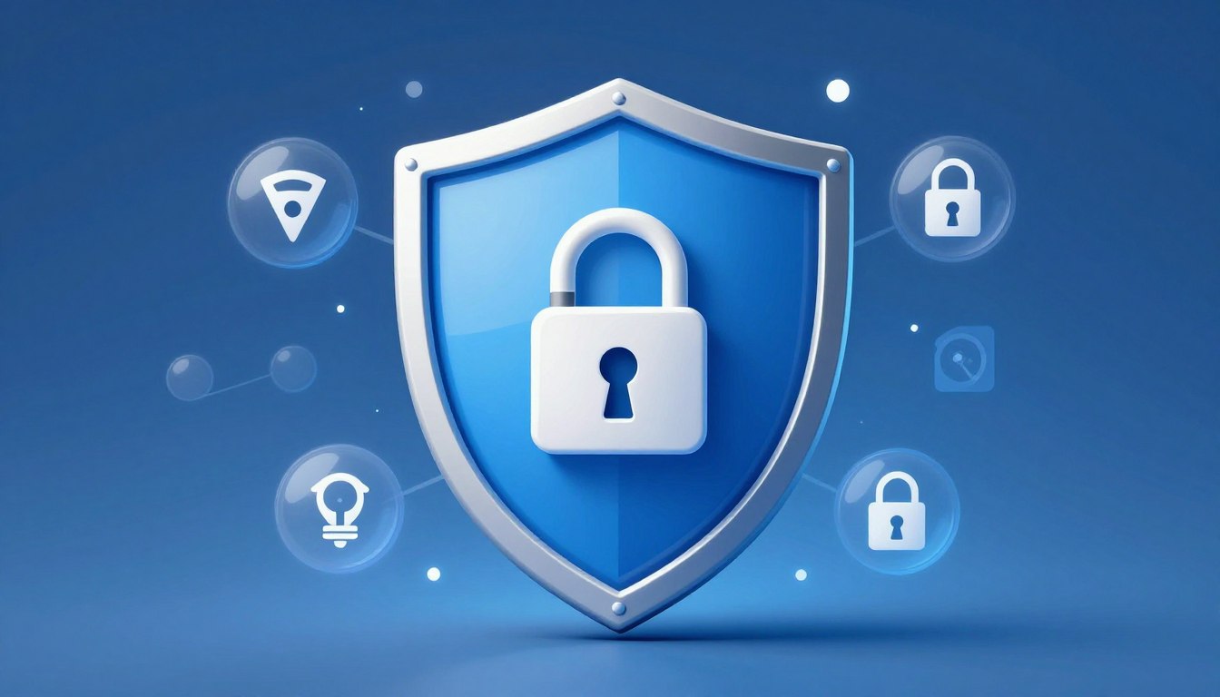 Digital security and privacy concept illustration