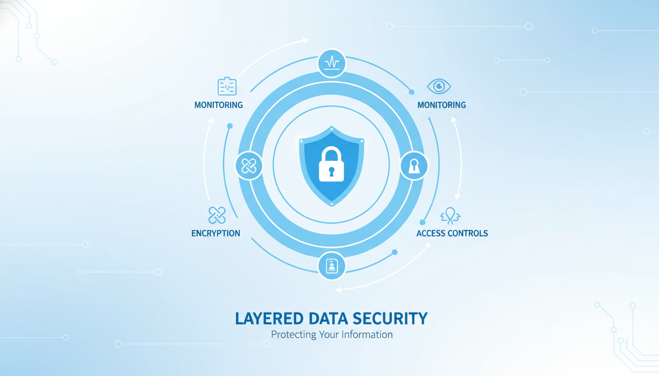 Privacy & Cookie Policy illustration of data security measures