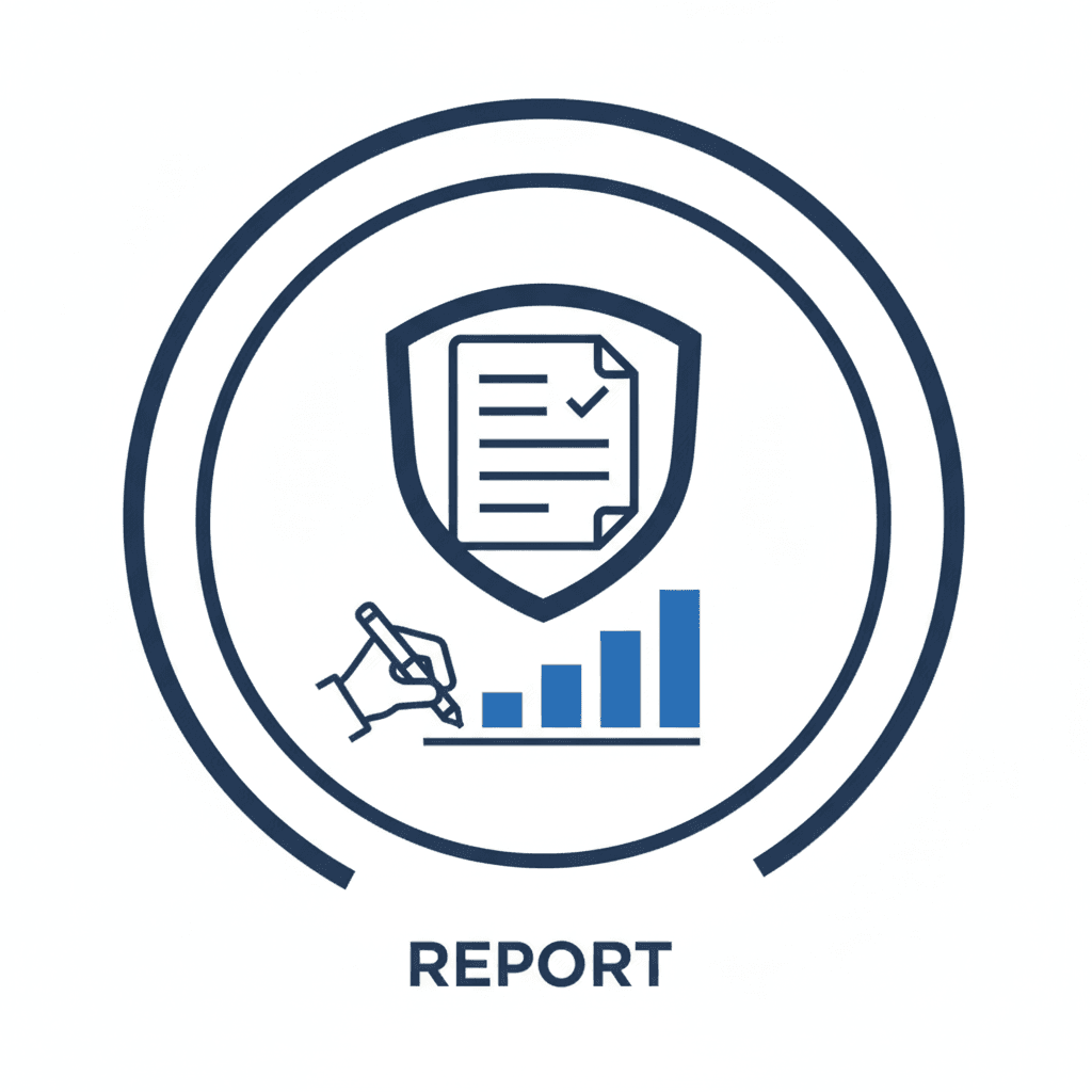 Illustration: Police report document icon representing local crime data collection