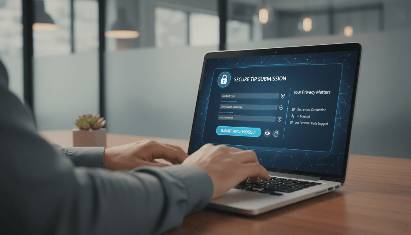 Person drafting an email tip to Crime Canada