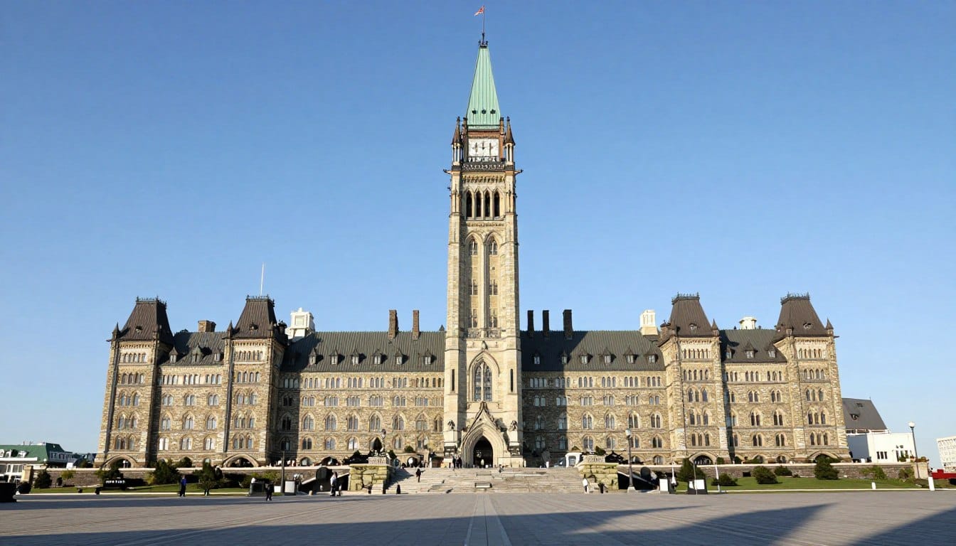 Parliament Buildings in Ottawa, Ontario (illustrative image)