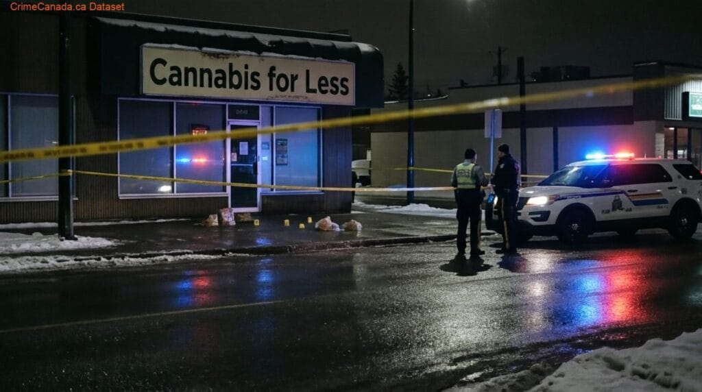 Community Safety Alert: Armed Robbery at Cannabis Store in Grande Prairie, Alberta 1 RCMP response to armed robbery at cannabis store in Grande Prairie Alberta March 23 2026