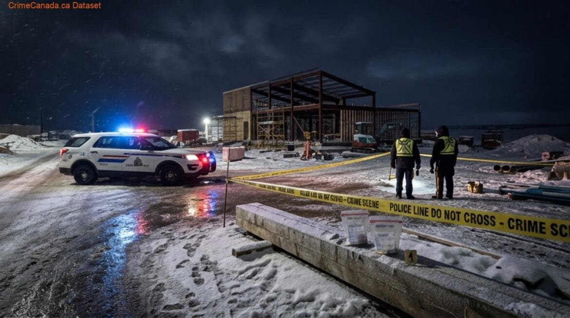 Person of interest in Arviat Nunavut RCMP property damage investigation at construction site