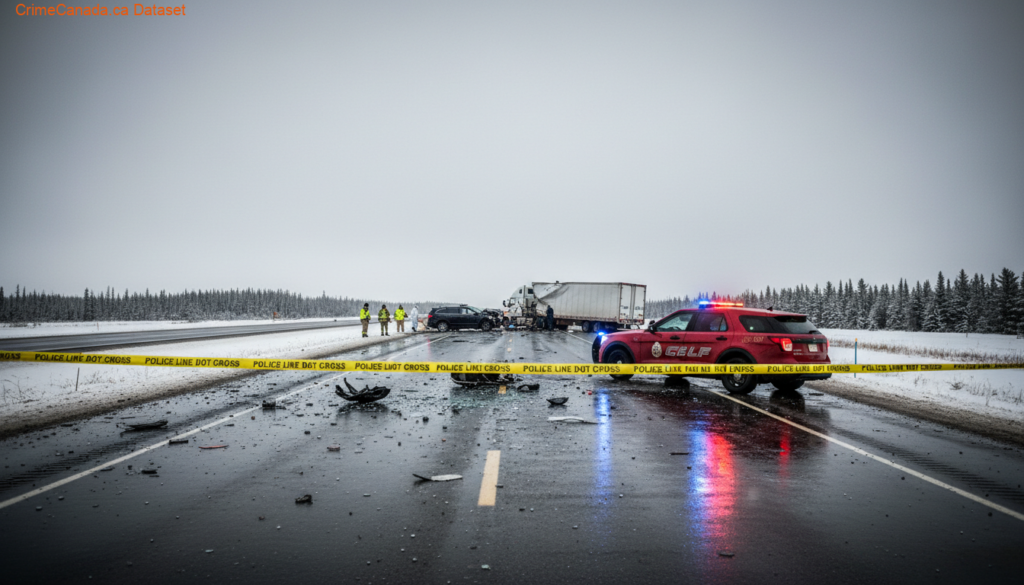 RCMP on scene at serious motor vehicle collision at Highway 9 and Highway 564 in Rocky View County Alberta
