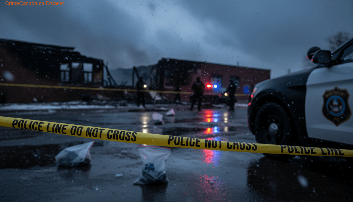 Kamloops RCMP crime scene investigation at Westmount Elementary School arson incident