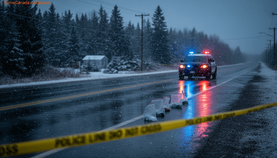RCMP crime scene and police response related to attempted murder charge in Wentworth, Nova Scotia