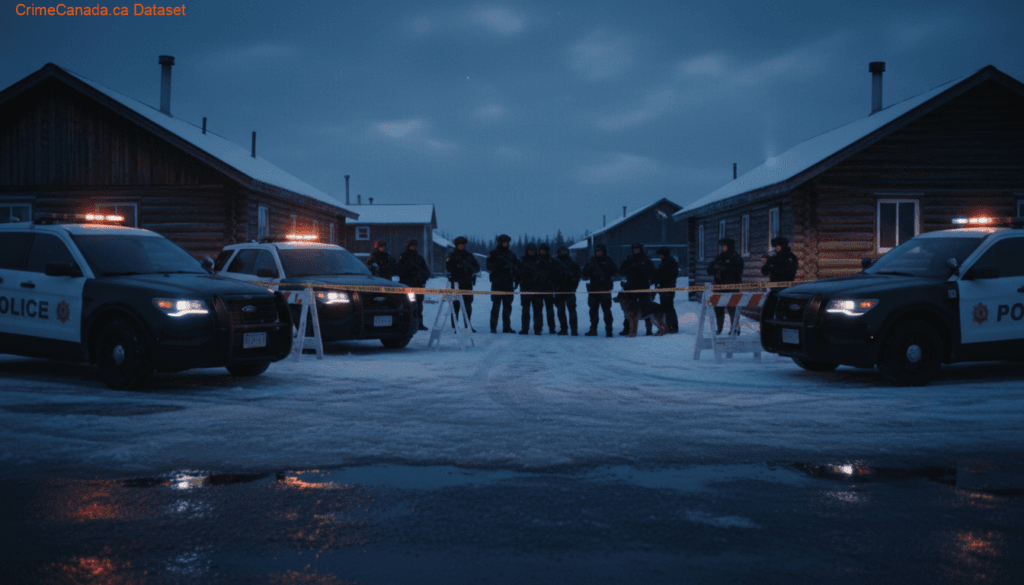 Police response in Behchokǫ̀ Northwest Territories following shots-fired incident and firearms charges