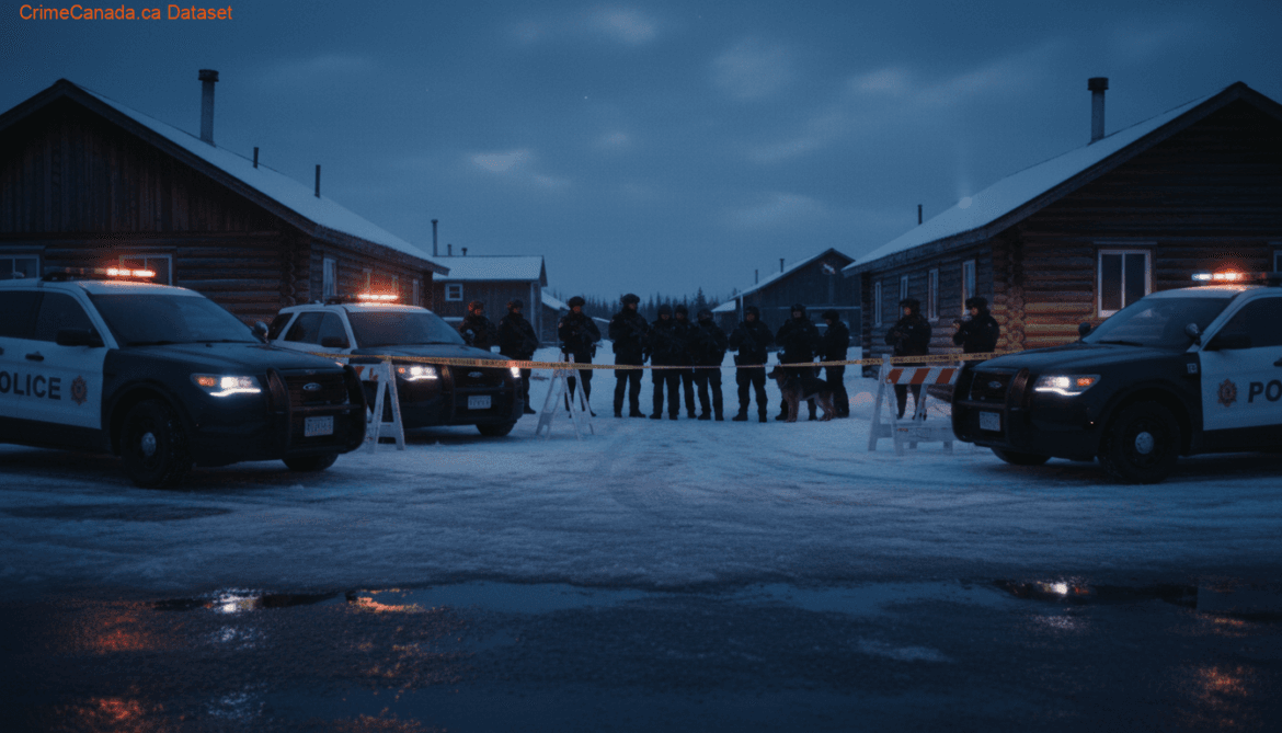 Police response in Behchokǫ̀ Northwest Territories following shots-fired incident and firearms charges