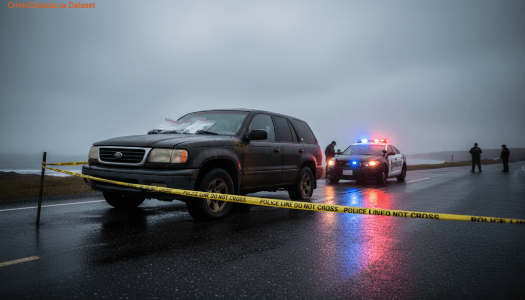Burgeo RCMP traffic stop of unsafe white SUV on Reach Road, Newfoundland and Labrador, involving a suspended driver with no insurance