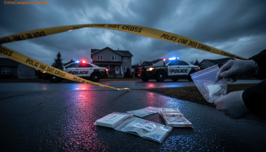 RCMP-led drug trafficking investigation in Tofield Alberta resulting in arrests and seizure of cocaine and Canadian currency