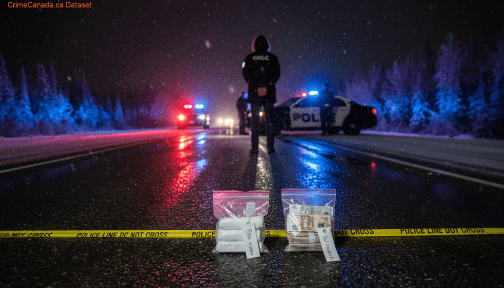 RCMP Alert: Major Cocaine Seizure Near Behchokǫ̀, NWT Highway 3 1 RCMP drug seizure evidence from a traffic stop near Behchokǫ̀, Northwest Territories, including about 3 kilograms of suspected cocaine