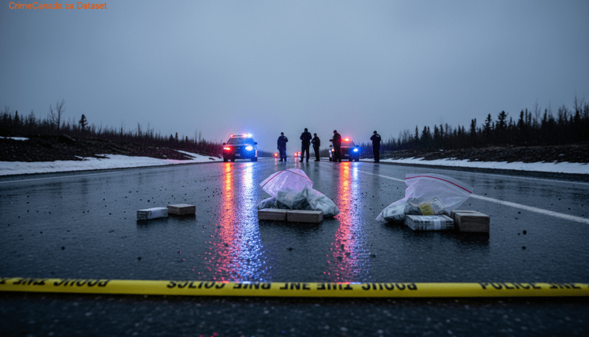 Seized illicit drugs, cash and paraphernalia from RCMP Labrador District GIS traffic stop near Happy Valley-Goose Bay, Newfoundland and Labrador