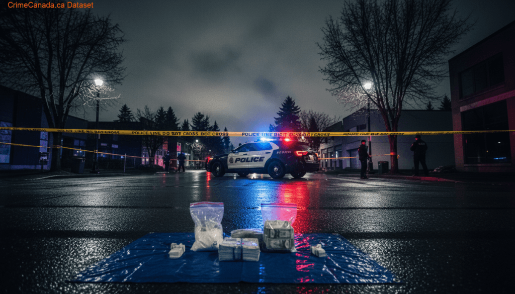 Kelowna RCMP Gang Enforcement Team vehicle used in drug and weapon seizure near KLO Road and Benvoulin Road in April 2026