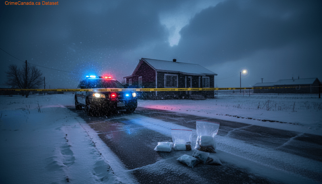 RCMP drug and firearm seizure at a residence in White Fox, Saskatchewan