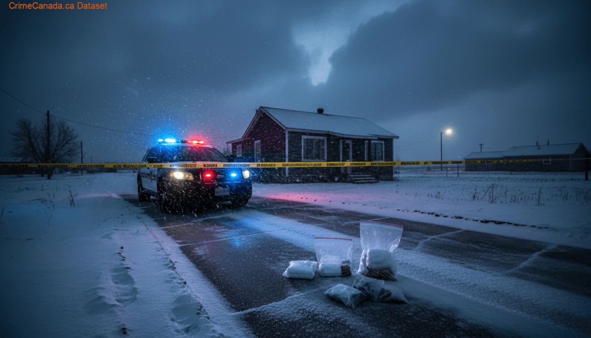 RCMP drug and firearm seizure at a residence in White Fox, Saskatchewan