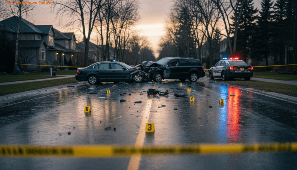 Strathcona County RCMP investigate a fatal two-vehicle collision near Half Moon Lake in Alberta