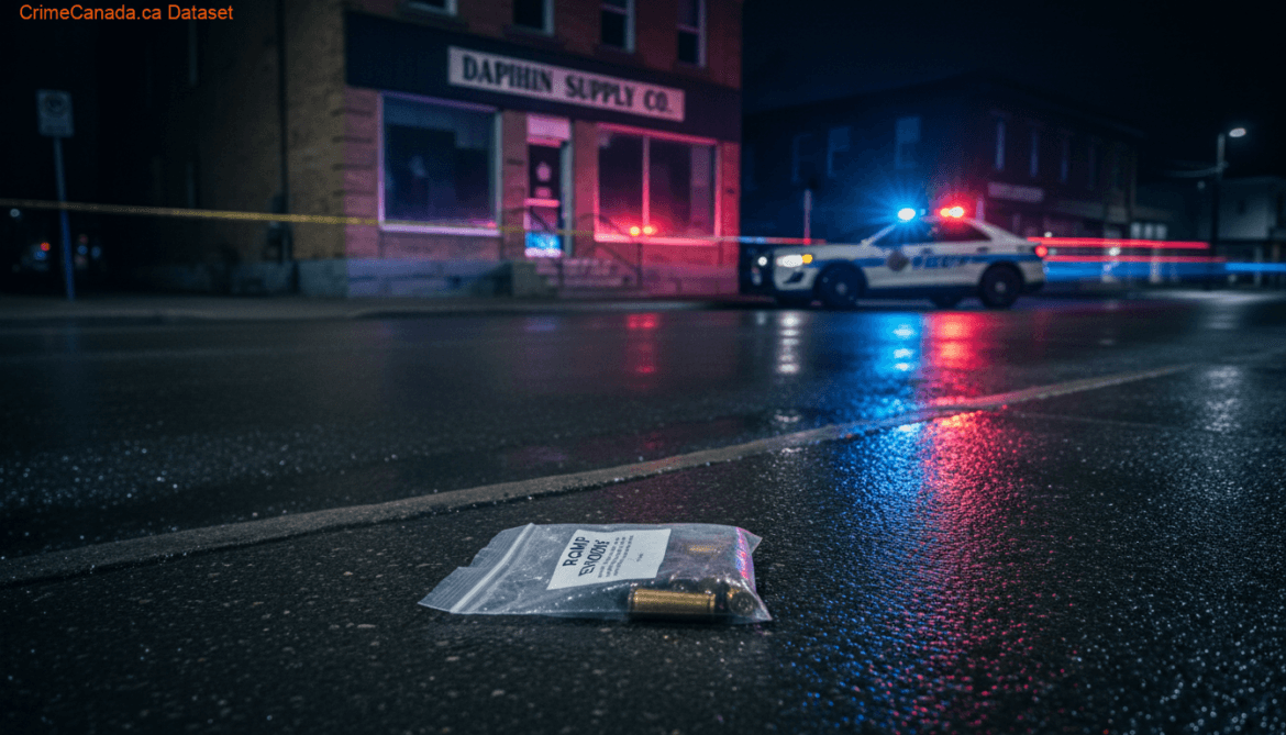 RCMP community safety alert about an arson-related fire on Main Street in Dauphin, Manitoba