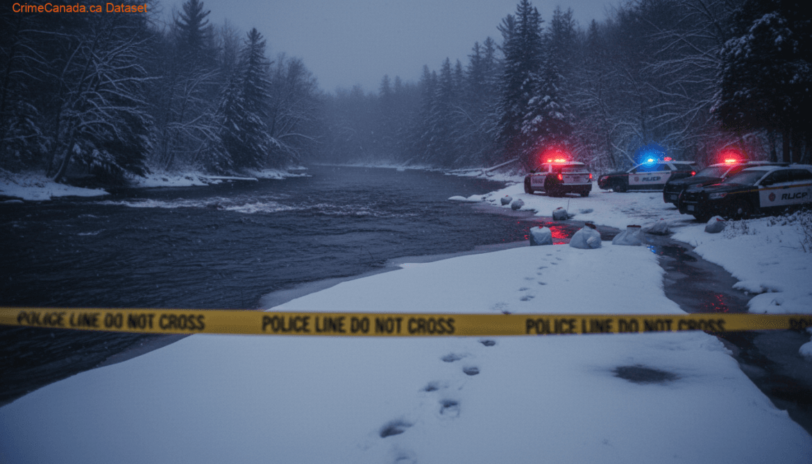 RCMP and emergency crews responding to an ice fishing incident on the Annapolis River near Belleisle, Nova Scotia