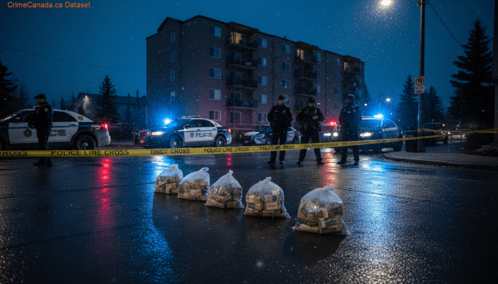 Seized illegal unstamped cigarettes from Wood Buffalo RCMP search in Fort McMurray, Alberta