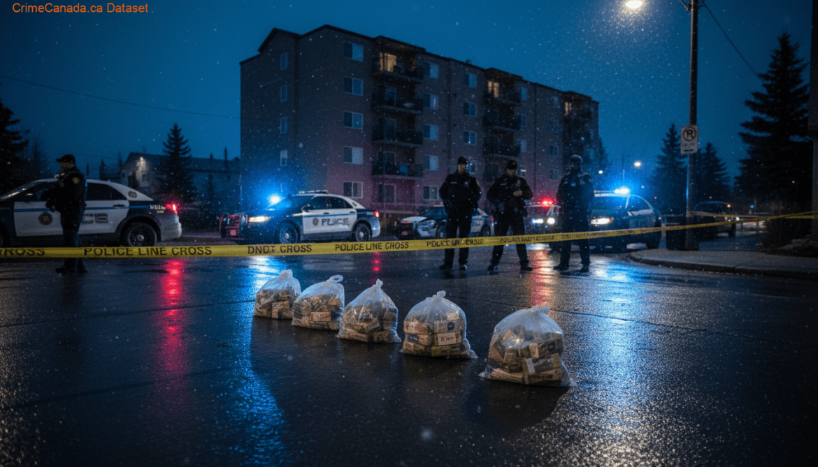 Seized illegal unstamped cigarettes from Wood Buffalo RCMP search in Fort McMurray, Alberta