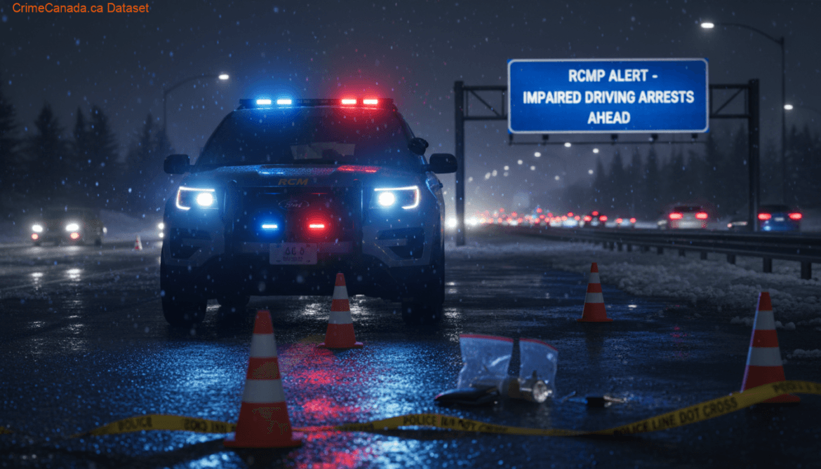 RCMP Halifax Regional Detachment vehicles and officers responding to multiple impaired driving incidents in Nova Scotia
