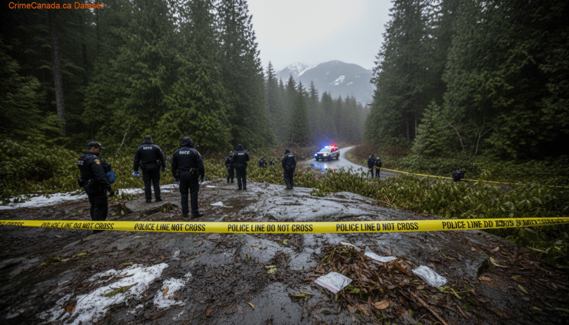 Shannon Falls Provincial Park near Squamish, BC, where RCMP recovered human remains from a remote area
