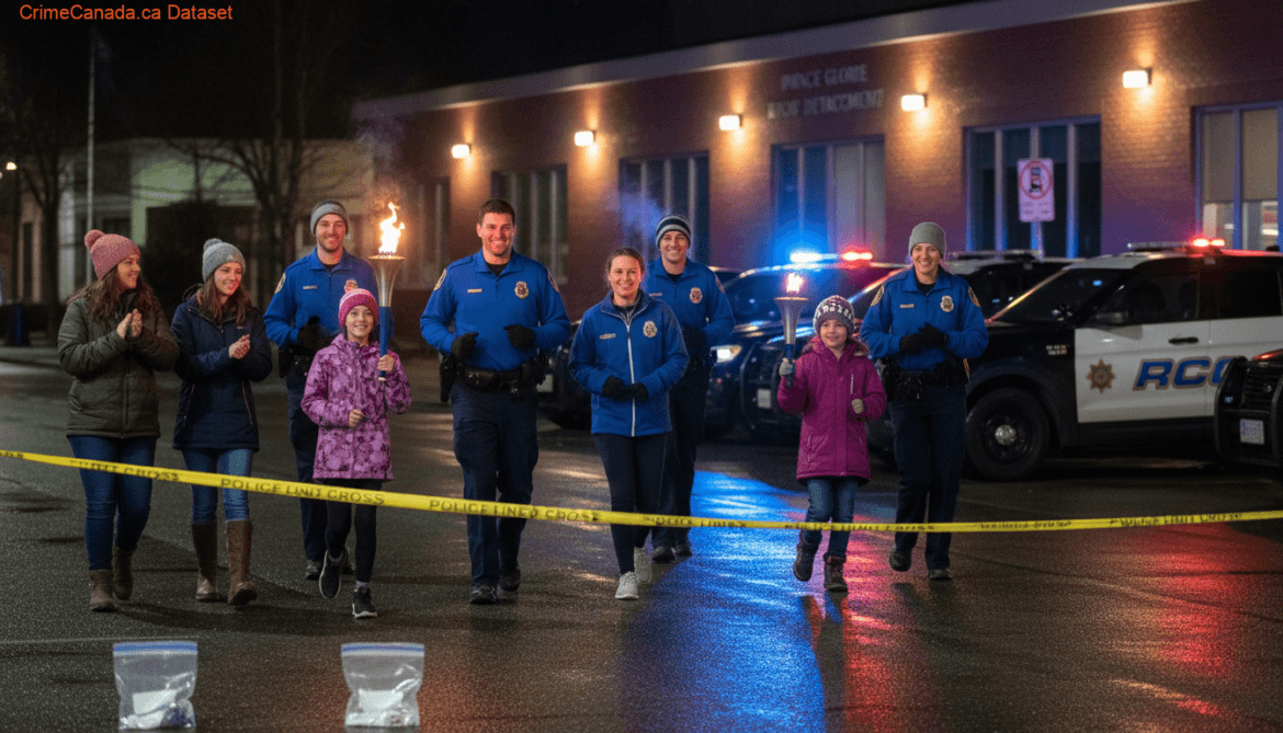 Prince George Law Enforcement Torch Run participants supporting Special Olympics