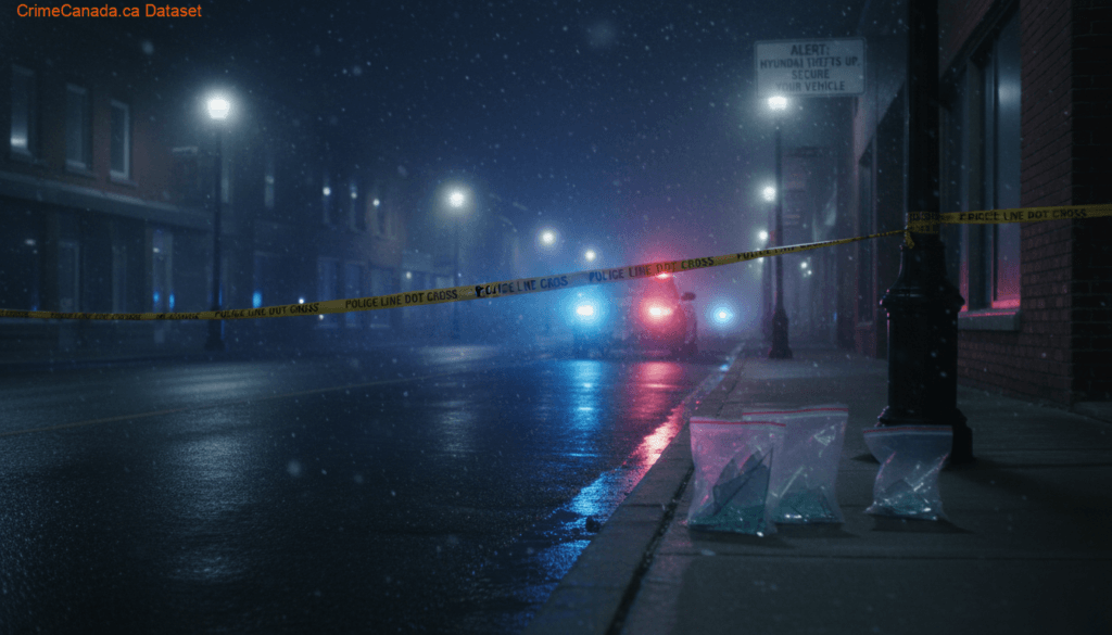 Lloydminster RCMP vehicle theft alert involving Hyundai vehicles with windows smashed in Alberta