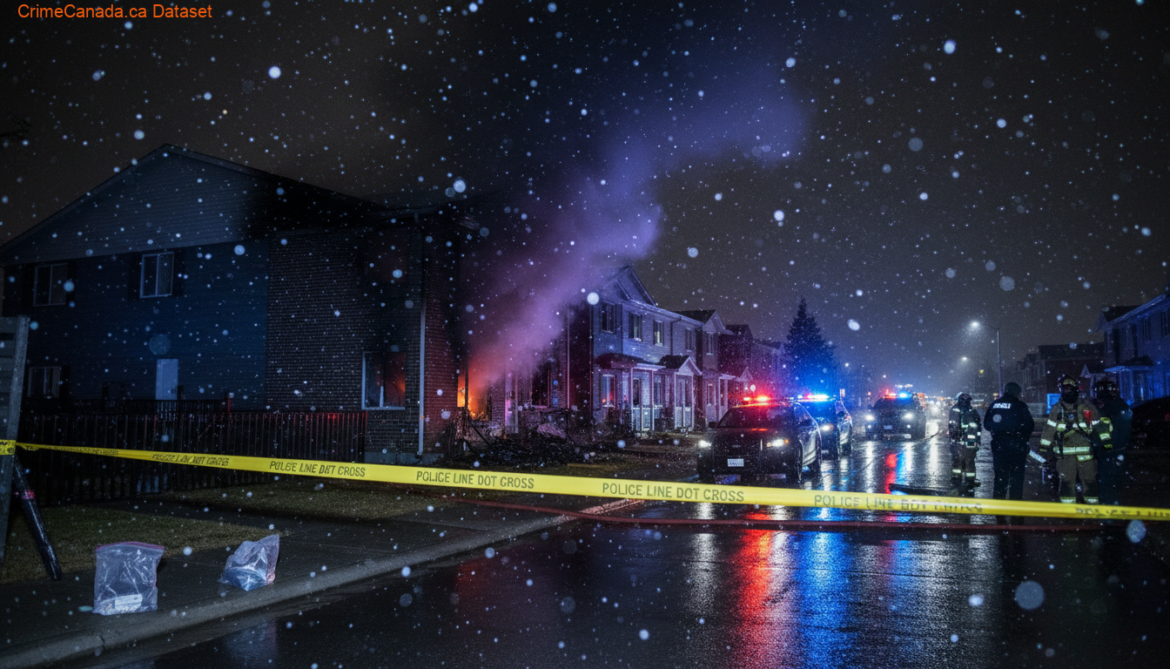 RCMP and fire services investigate a fatal residential fire on 50 Avenue in Red Deer, Alberta
