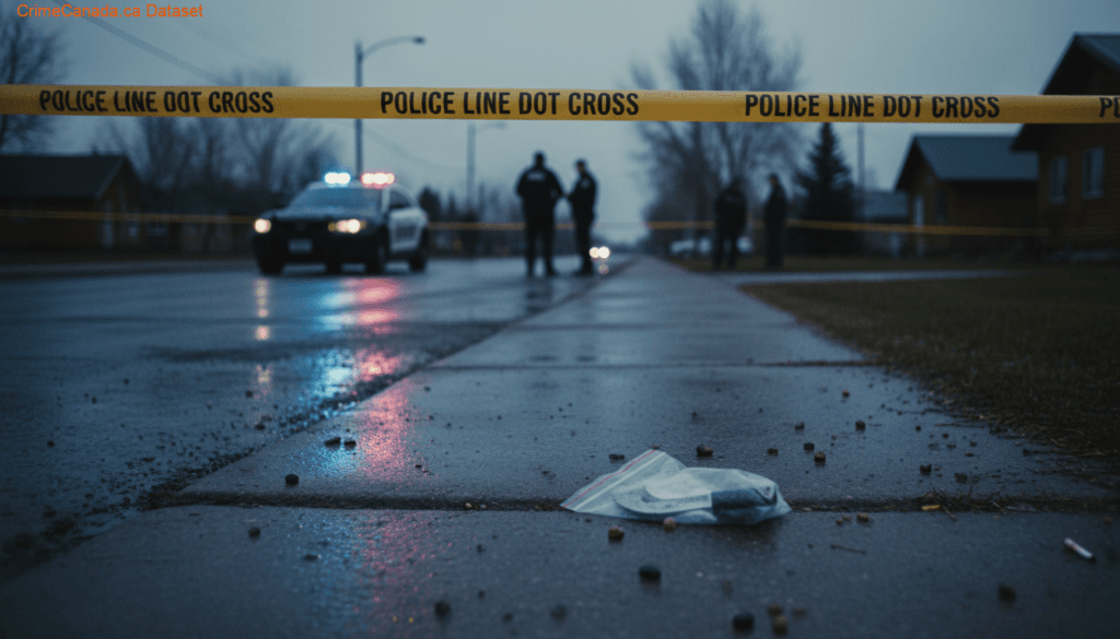 Elk Point RCMP investigation scene for armed robbery in Frog Lake First Nations Alberta