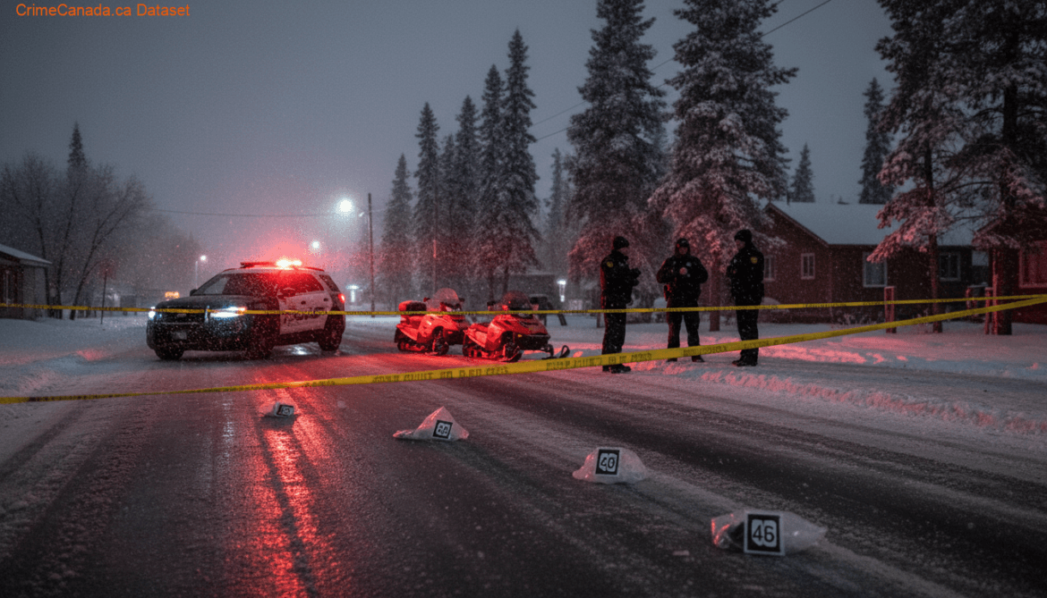 RCMP safety response in Behchokǫ̀ Northwest Territories after shots fired involving armed suspects on snowmobiles