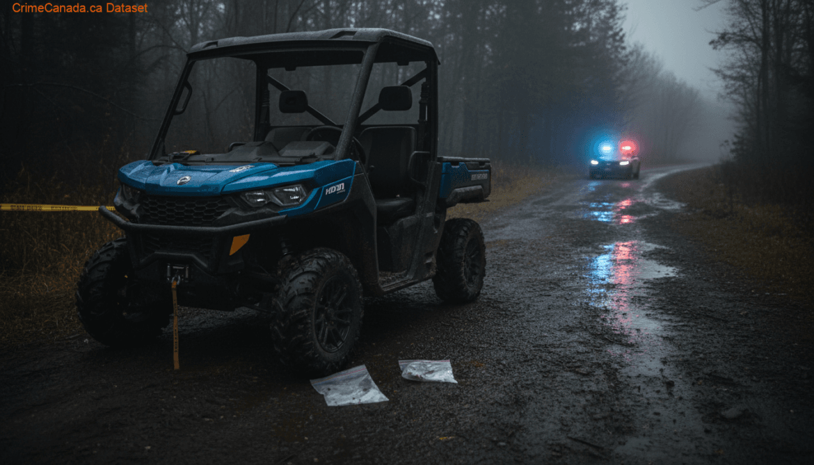 Stolen blue 2025 Can-Am HD10 Defender Limited side-by-side from McIntosh Hill, New Brunswick