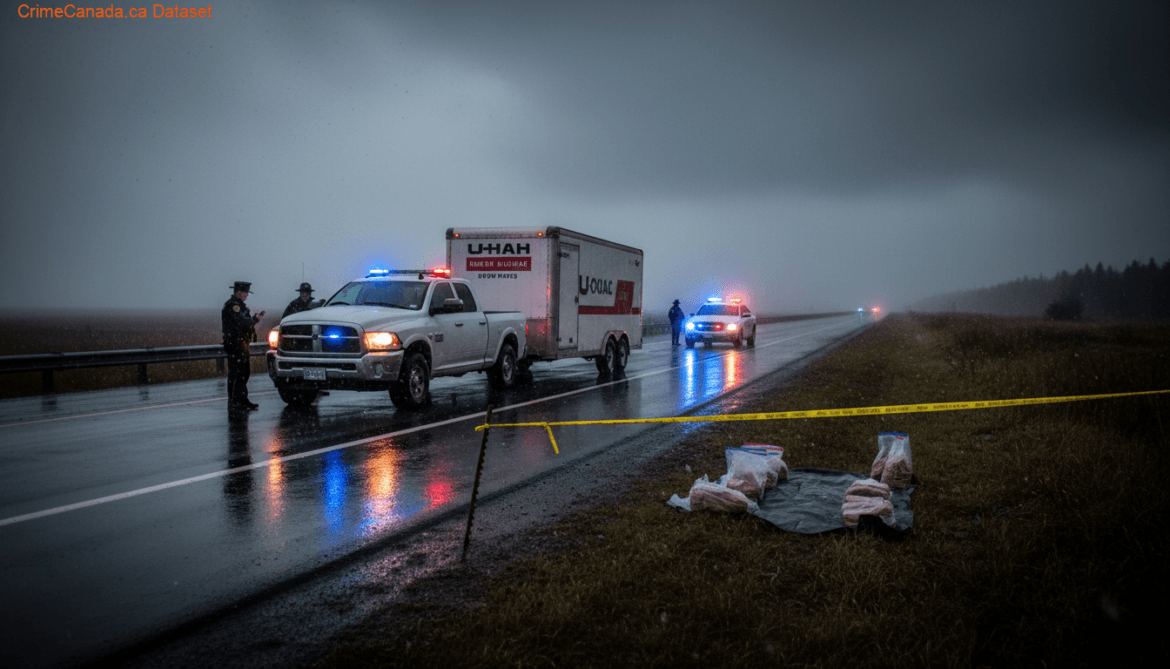 Seized unstamped cigarettes and sildenafil pills from RCMP traffic stop in Goffs Nova Scotia