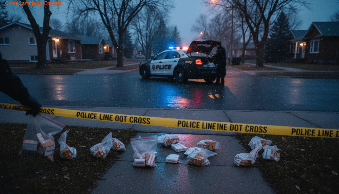 RCMP contraband cigarette seizure in Portage la Prairie Manitoba May 2026