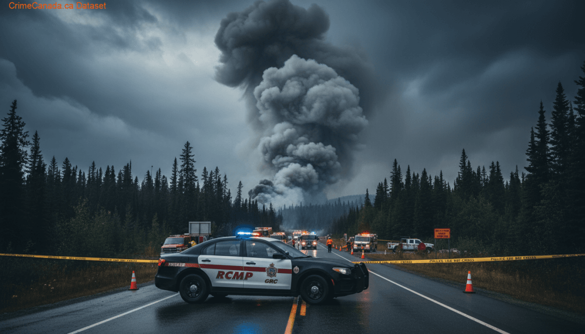 Evacuation and highway closures near Sundre, Alberta because of a fast-moving wildfire