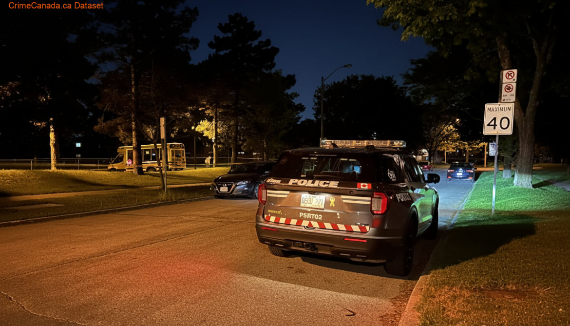 Police investigation of a teen shooting near Cherokee Boulevard in North York, Toronto