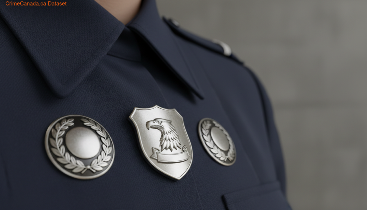 RCMP badge symbolizing national analysis of domestically sourced crime guns in Canada