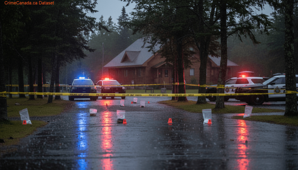 RCMP crime scene in Paq’tnkek First Nation, Nova Scotia