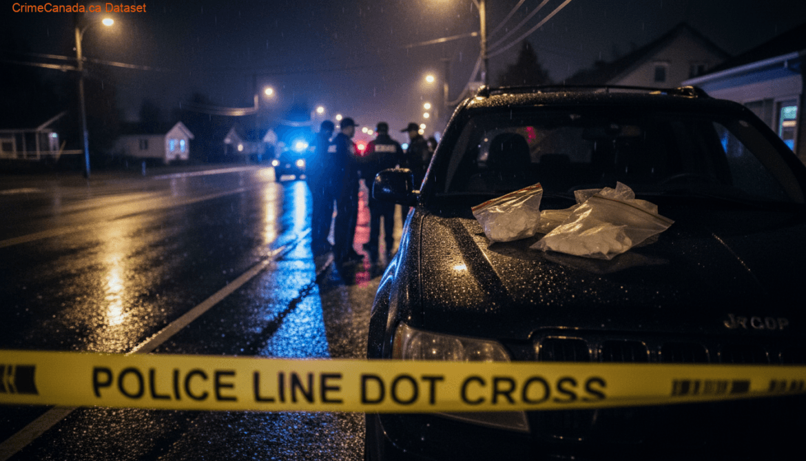 Police arrest for drug trafficking in East Hants, Nova Scotia.