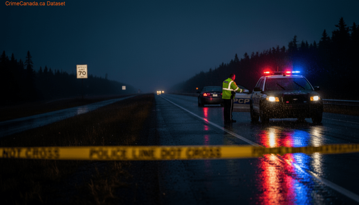 RCMP officers conduct traffic enforcement in Clarenville on the Trans-Canada Highway.