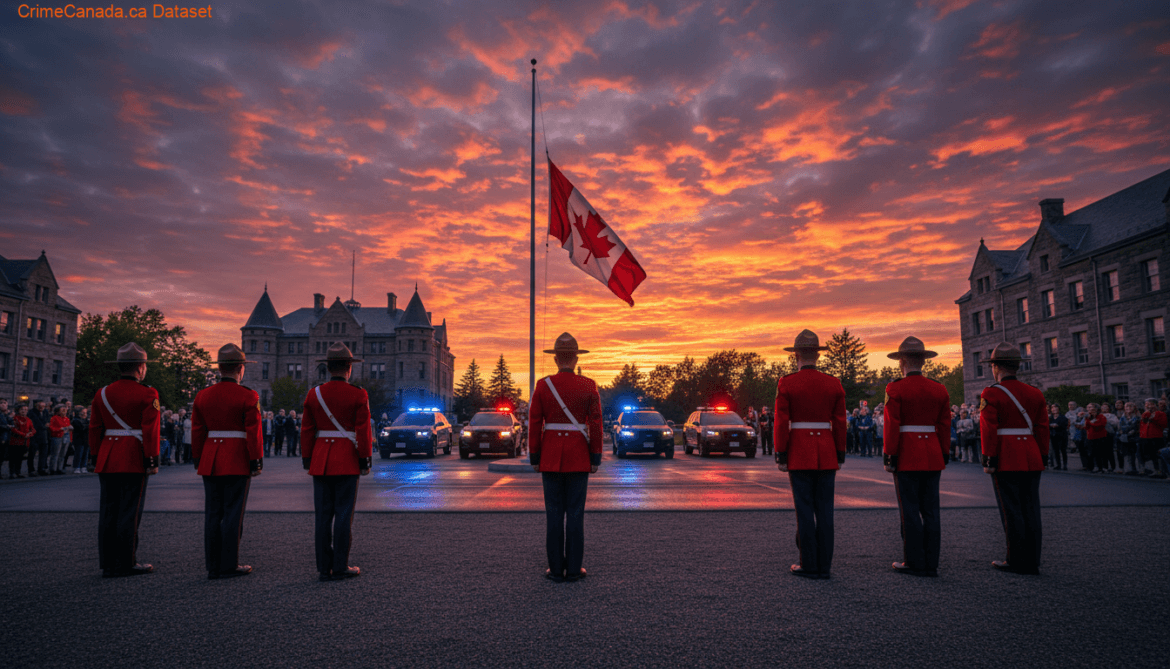 Sunset Ceremonies at RCMP Academy