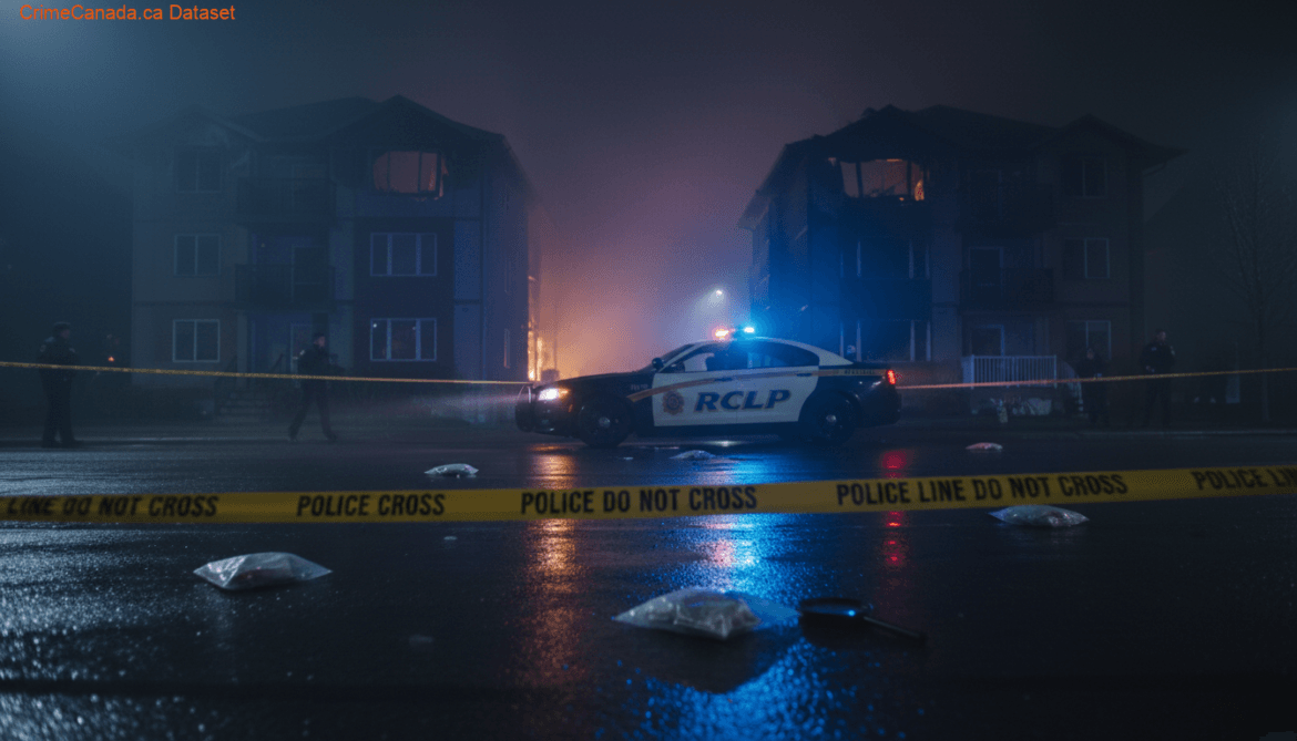 Suspicious fire scene in North Cowichan, British Columbia
